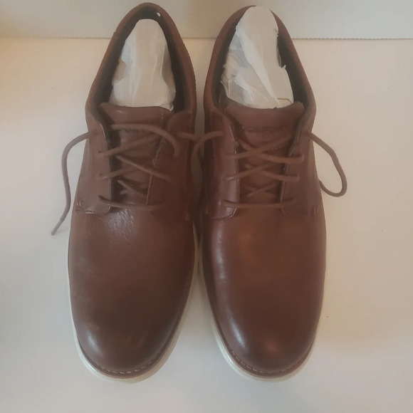 Rockport Brown Upper Leather Mens Cognac Plain Toe Shoes US 8.5. - Picture 4 of 10